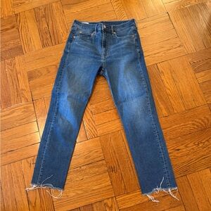 Gap Blue Frayed Hem Jeans